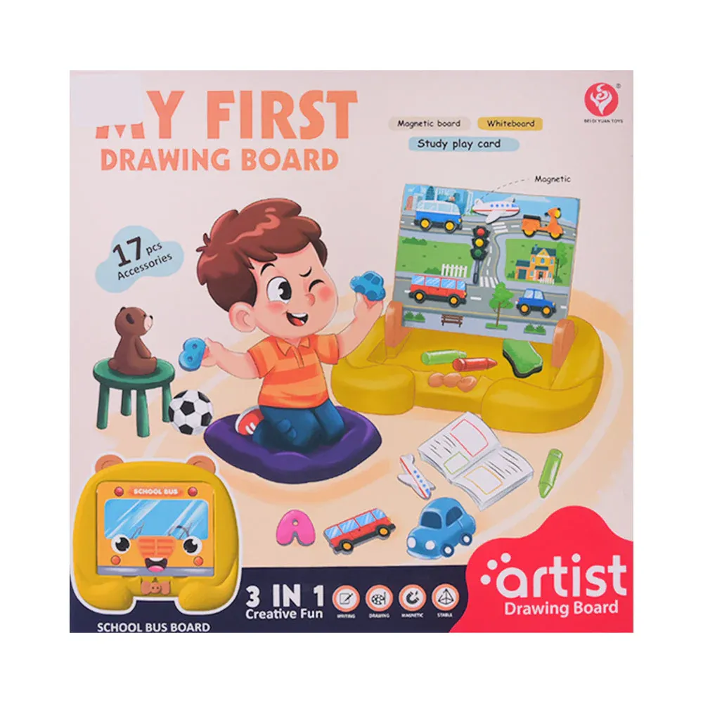 050-62 MAGNETIC DRAWING BOARD YELLOW