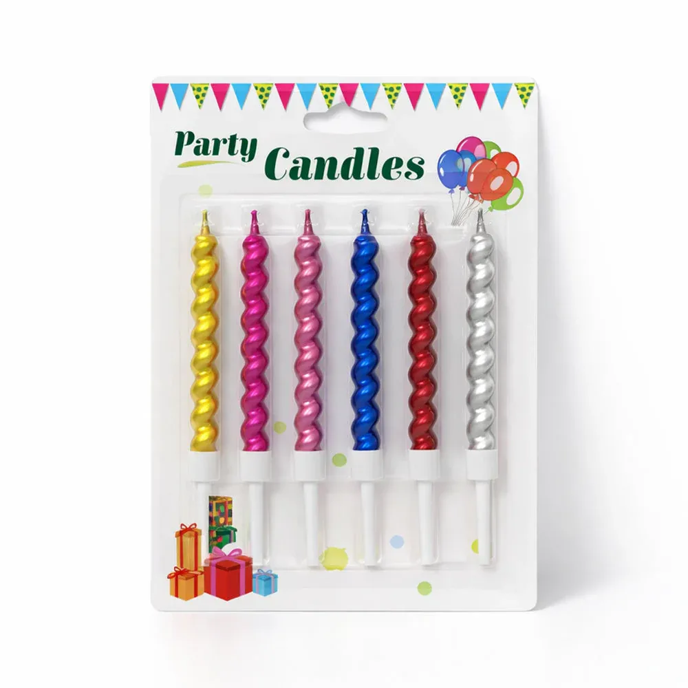 50707-57 PARTY TWISTED CANDLE COLORFUL IR