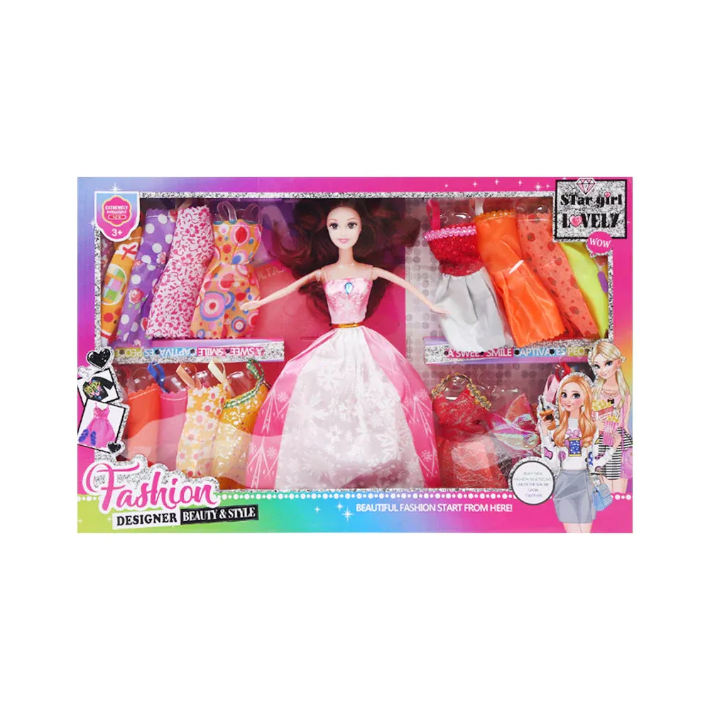 840A FASHION DOLL W-DRESSES IR