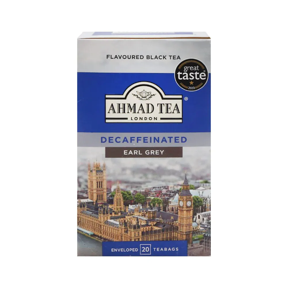 AHMAD TEA DECAFFEINATED EARL GREY 20 TEA BAGS