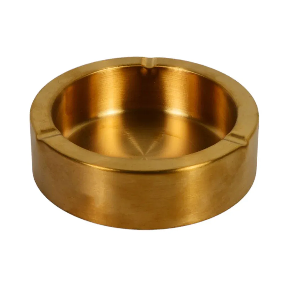 ASHTRAY MEDIUM  GOLDEN 14CM