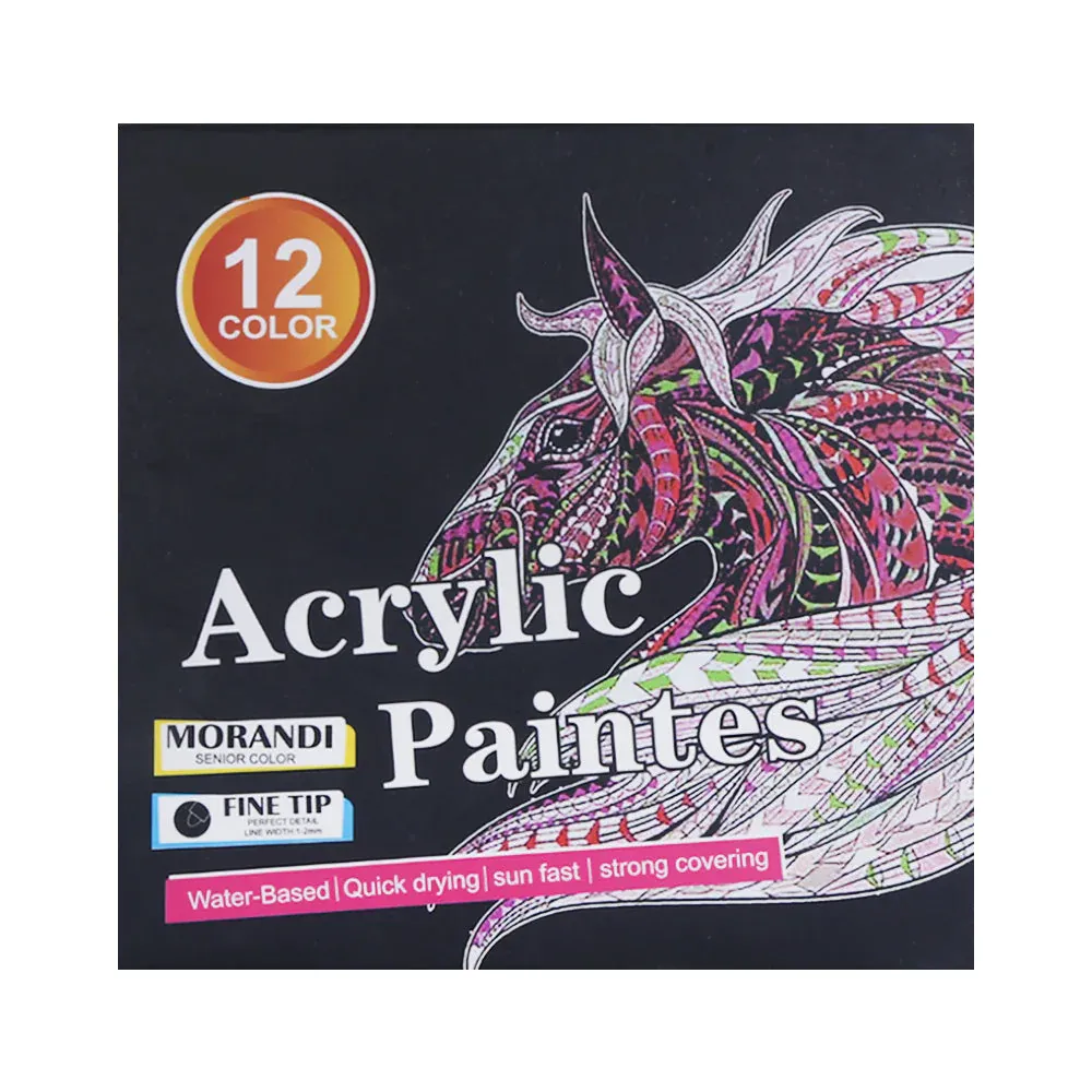 ASY1108-12 ACRYLIC PAINTES 12 COLOR