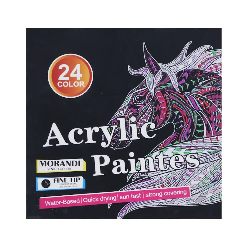 ASY1108-24 ACRYLIC PAINTES 24 COLOR