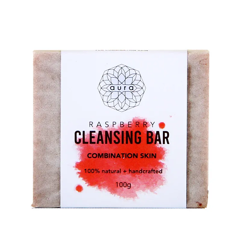 AURA RASPBERRY CLEANSING BAR 100G