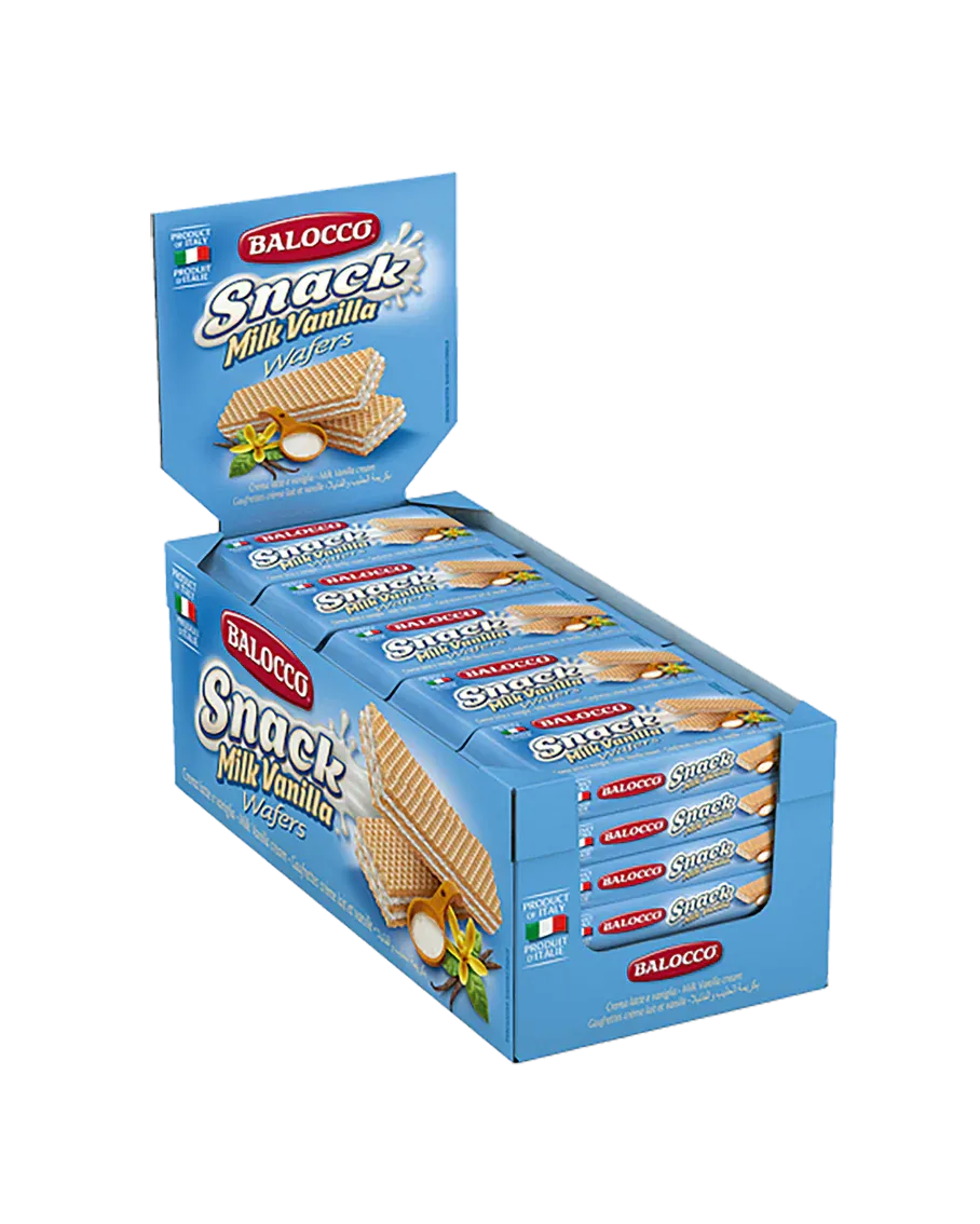 BALOCCO SNACK MILK VANILLA WAFERS 45G-BOX