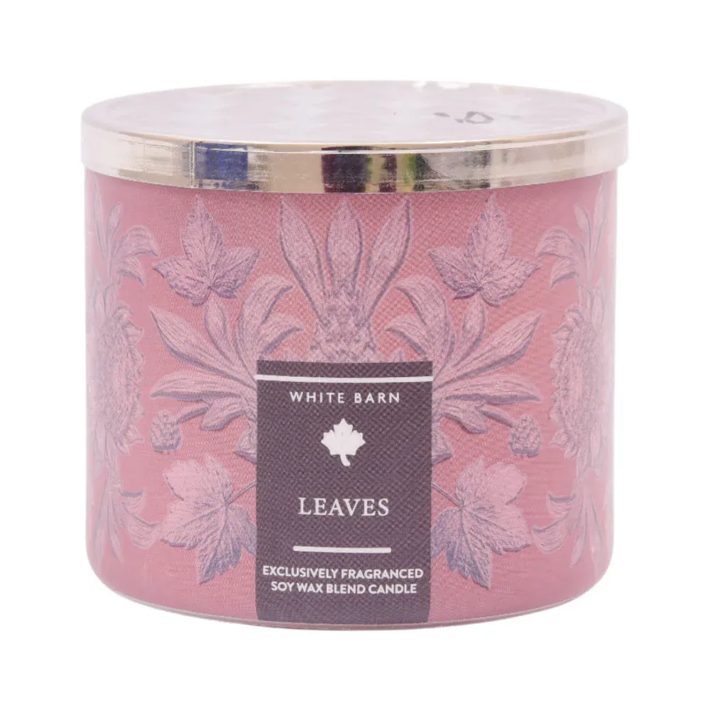 BATH AND BODY WORKS WHITE BARN LEAVES CANDLE 411G