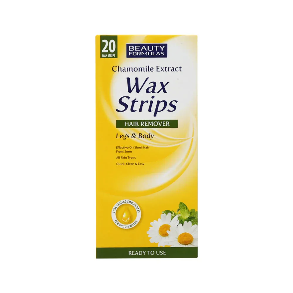 BEAUTY FORMULA WAX STRIPS CHAMOMILE EXTRACT 20 STRIPS BASIC