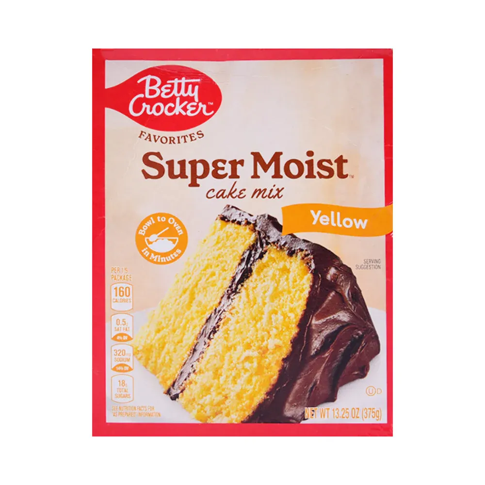 BETTY CROCKER SUPER MOIST CAKE MIX YELLOW 375 GM