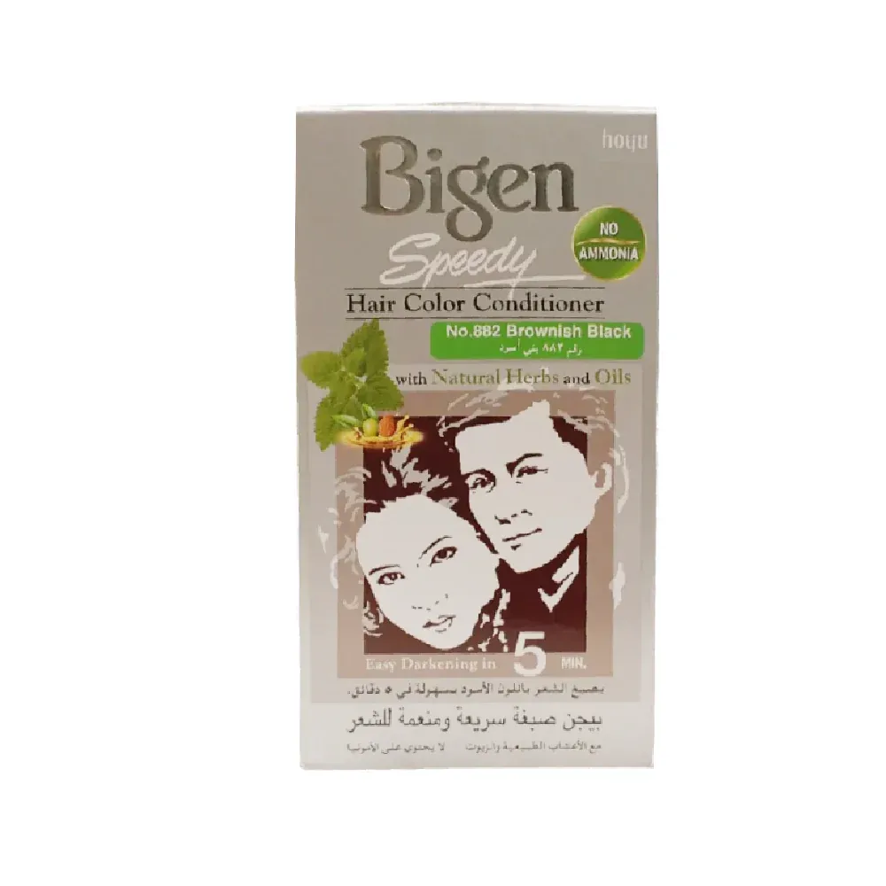 BIGEN SPEEDY HAIR COLOR CONDITIONER BROWNISH BLACK 882