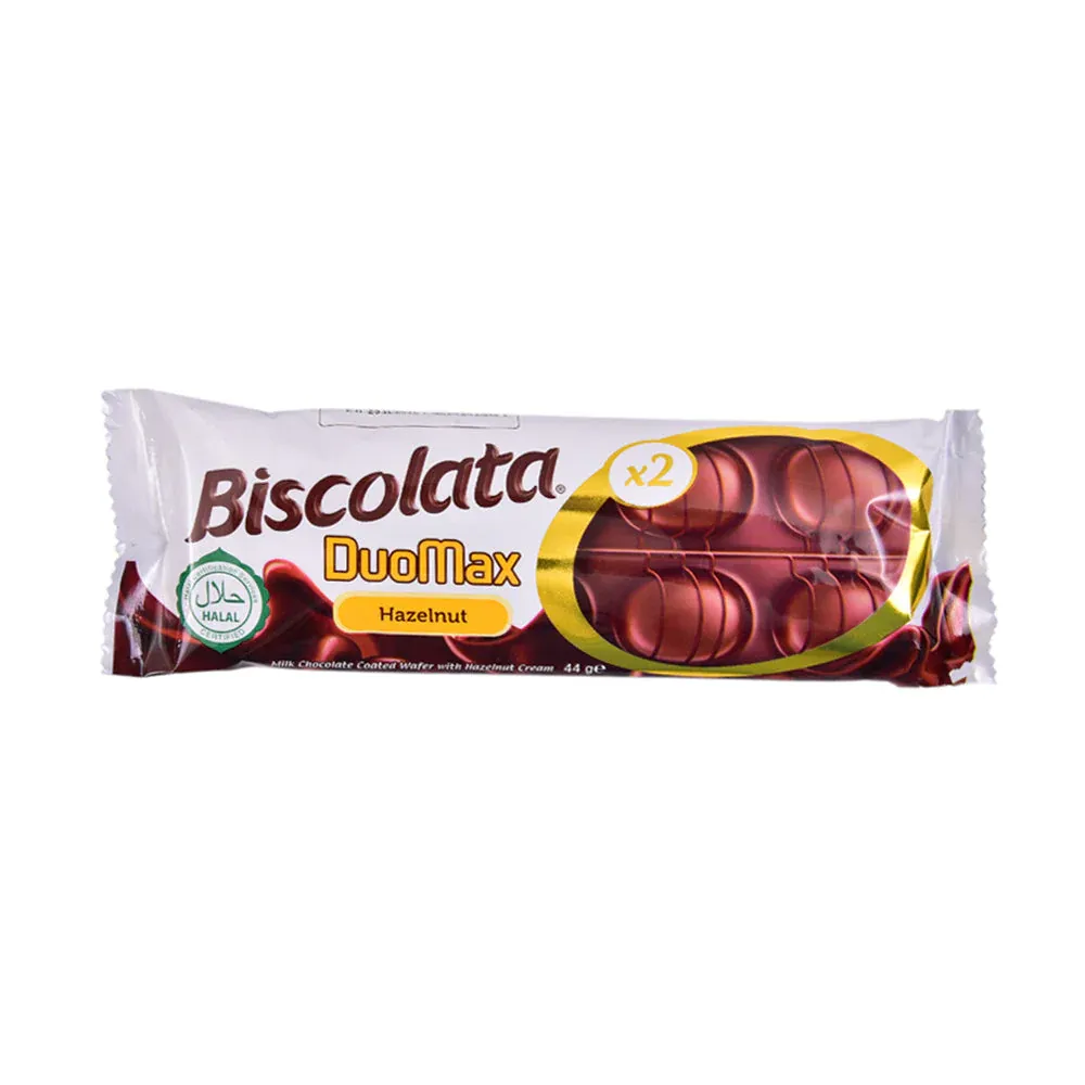 BISCOLATA WAFER  DUOMAX HAZELNUT CHOCOLATE 44 GM
