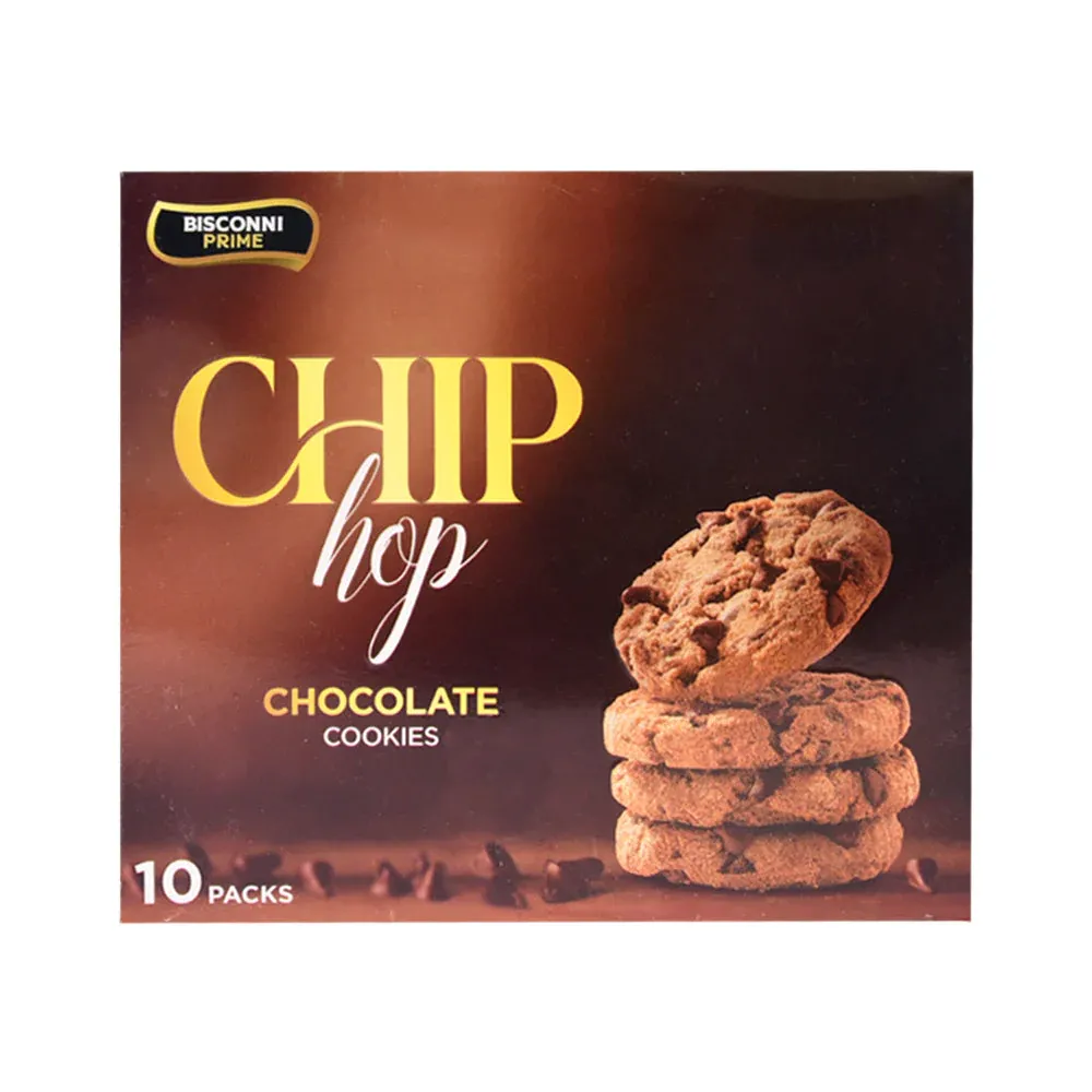 BISCONNI CHIP HOP CHOCOLATE HALF ROLE COOKIES 26 GM 10PC BOX