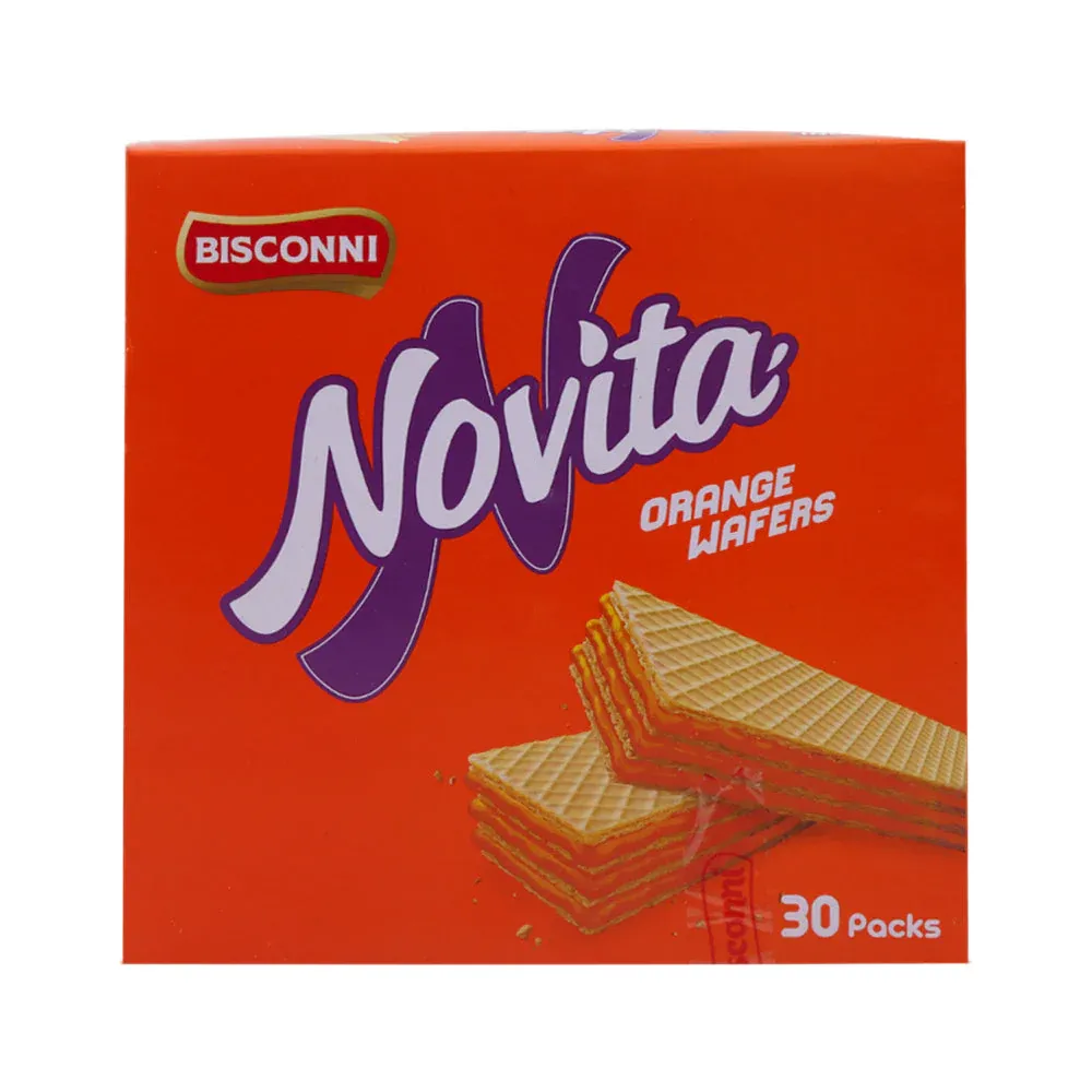 BISCONNI NOVITA ORANGE WAFERS 12 GM BOX 30 PC