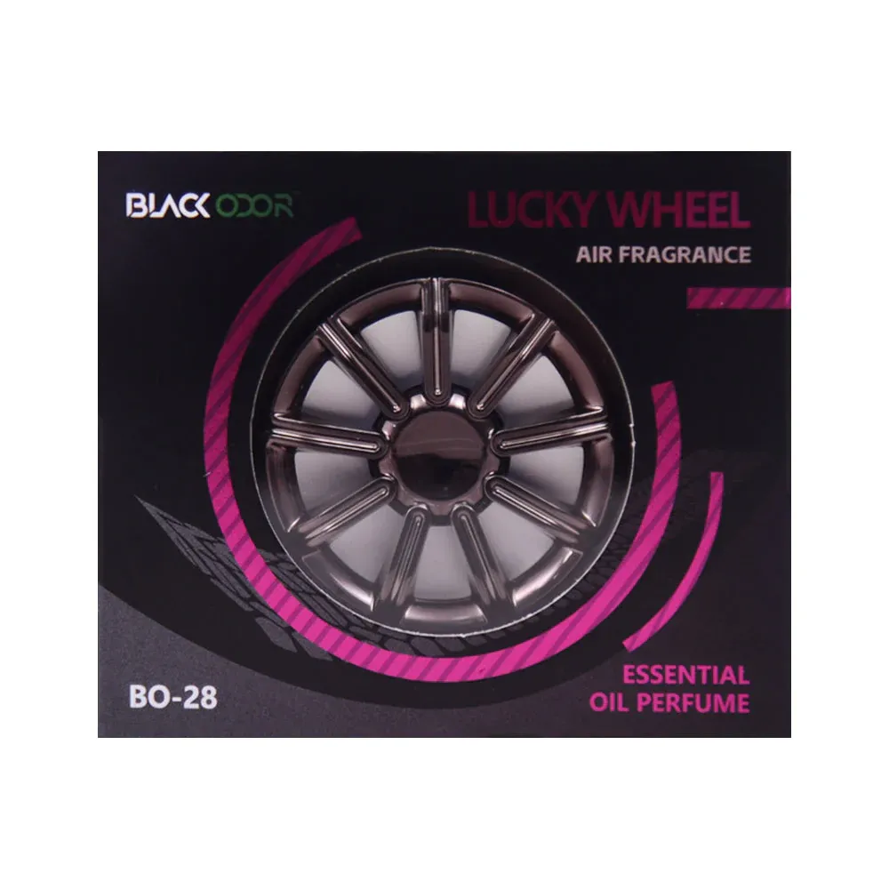 BLACK ODOR AIR FRAGRANCE LUCKY WHEEL NEW CAR 45 GM