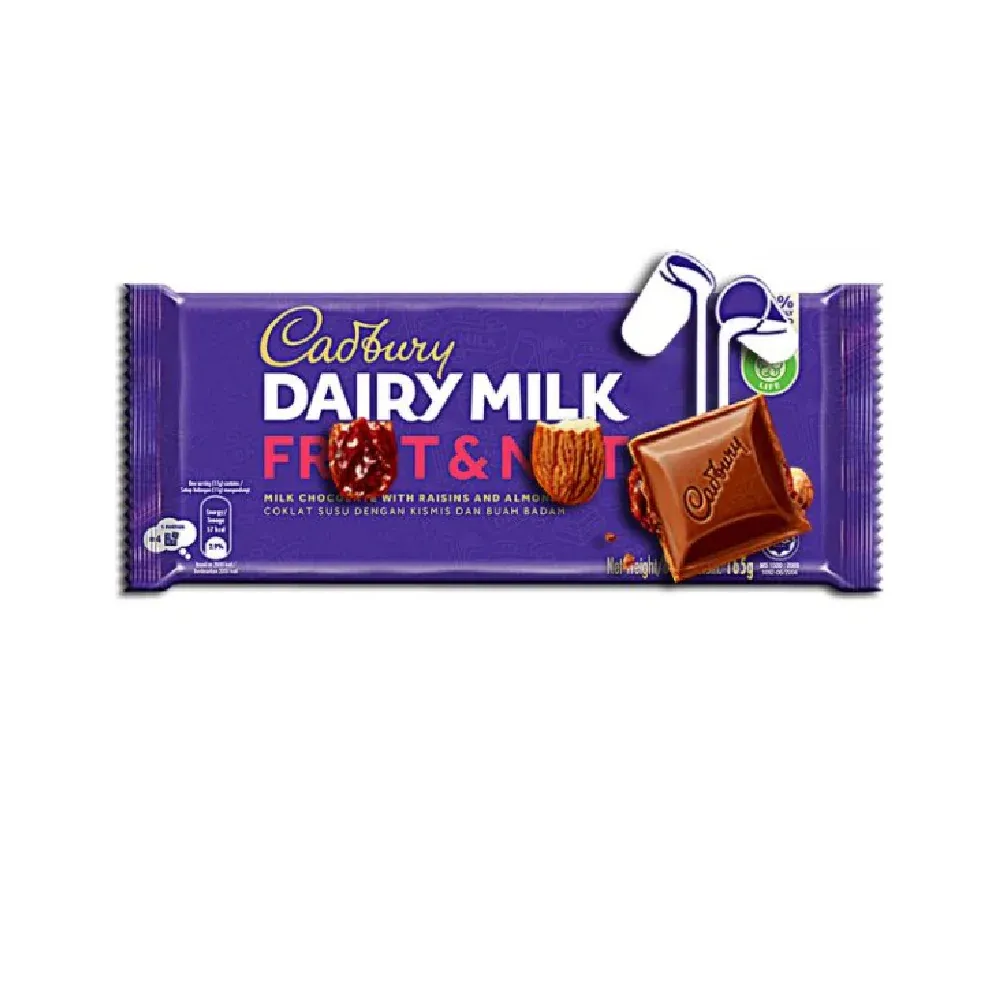CADBURY DAIRY MILK CHOCOLATE FRUIT AND NUT 130 GM