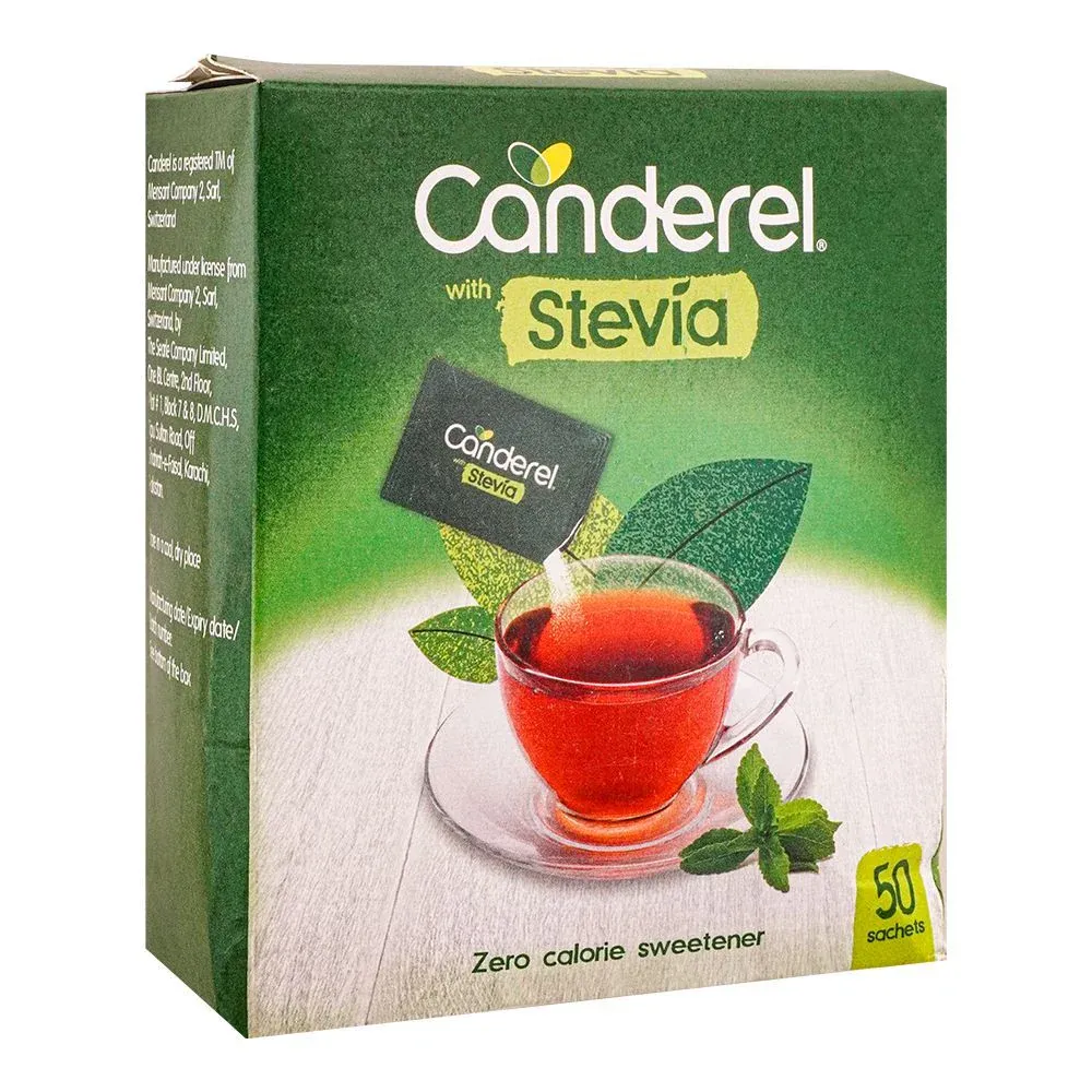 CANDEREL STEVIA ZERO CALORIES SWEETENER 50 SACHETS