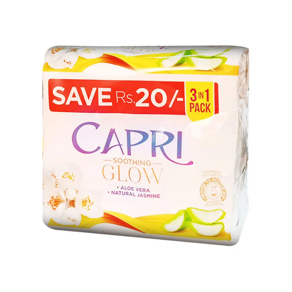 CAPRI SOAP MOISTURISING ALOE NATURE EXTRACT 3PC PACK 405GM