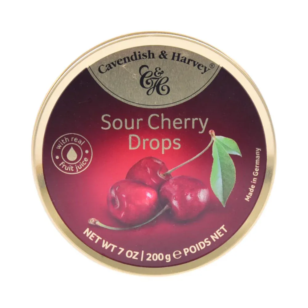 CAVENDISH & HARVEY SOUR CHERRY DROPS 200 GM