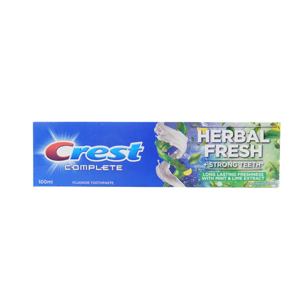 CREST TOOTH PASTE COMPLETE HERBAL FRESH MINT LIME 100 ML