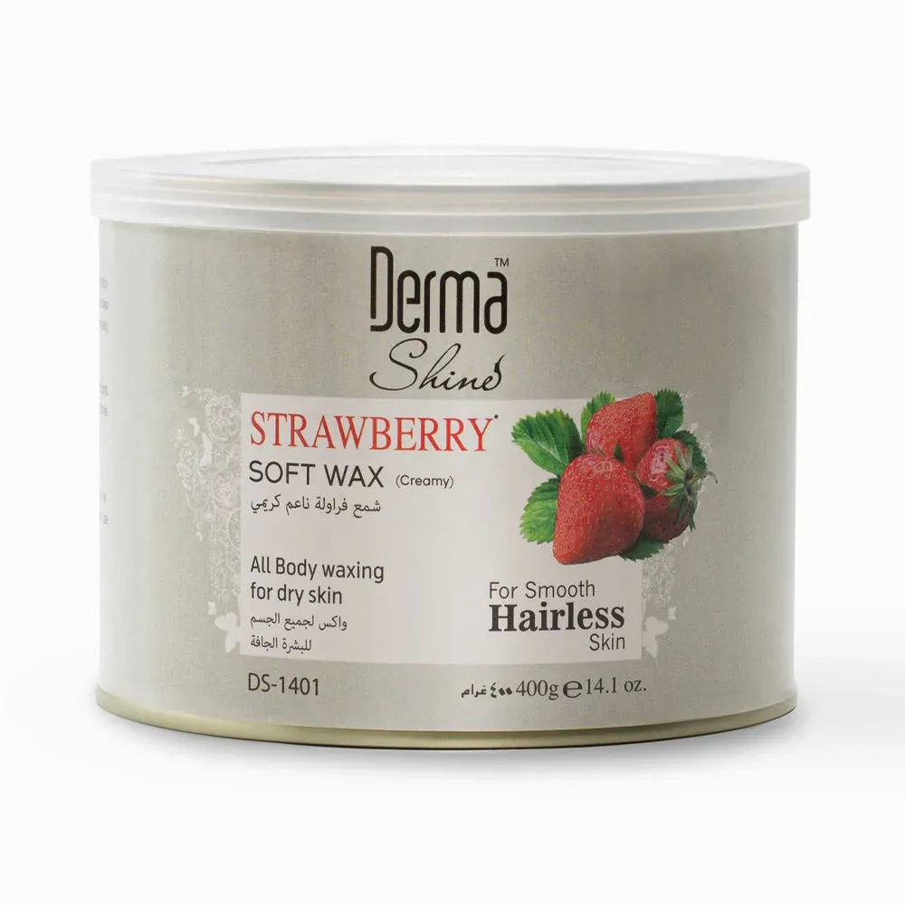 DERMA SHINE STRWABERRY SOFT WAX 400GM
