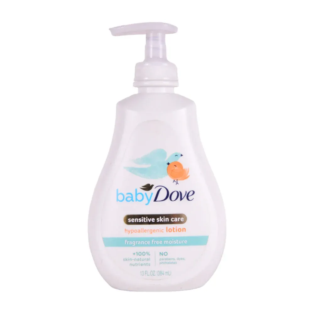 DOVE BABY LOTION FRAGRANCE FREE MOISTURE SENSITIVE 384 ML