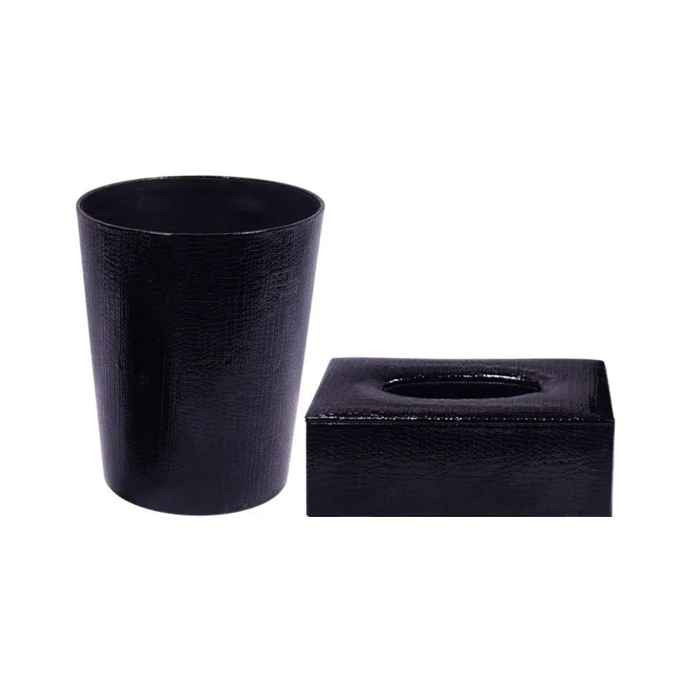 DUSTBIN & TISSUE BOX LEATHER LS-15