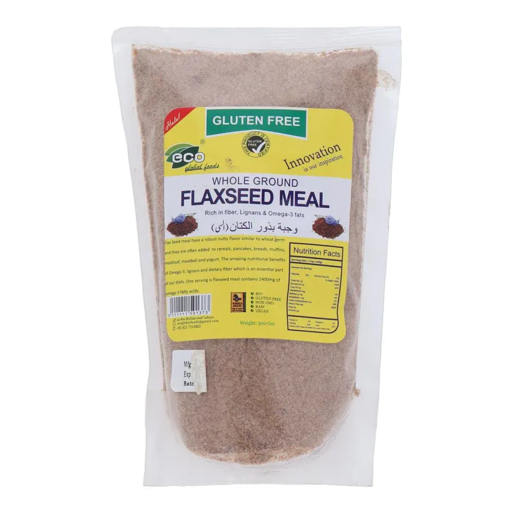 ECO WHOLE GROUND FLEX SEED MEAL 300 GM