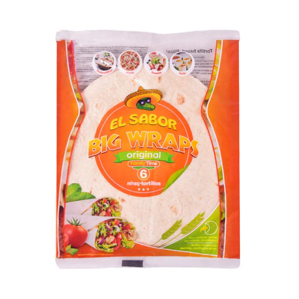 EL SABOR BIG WRAPS BREAD ORIGINAL 6 PC 370 GM