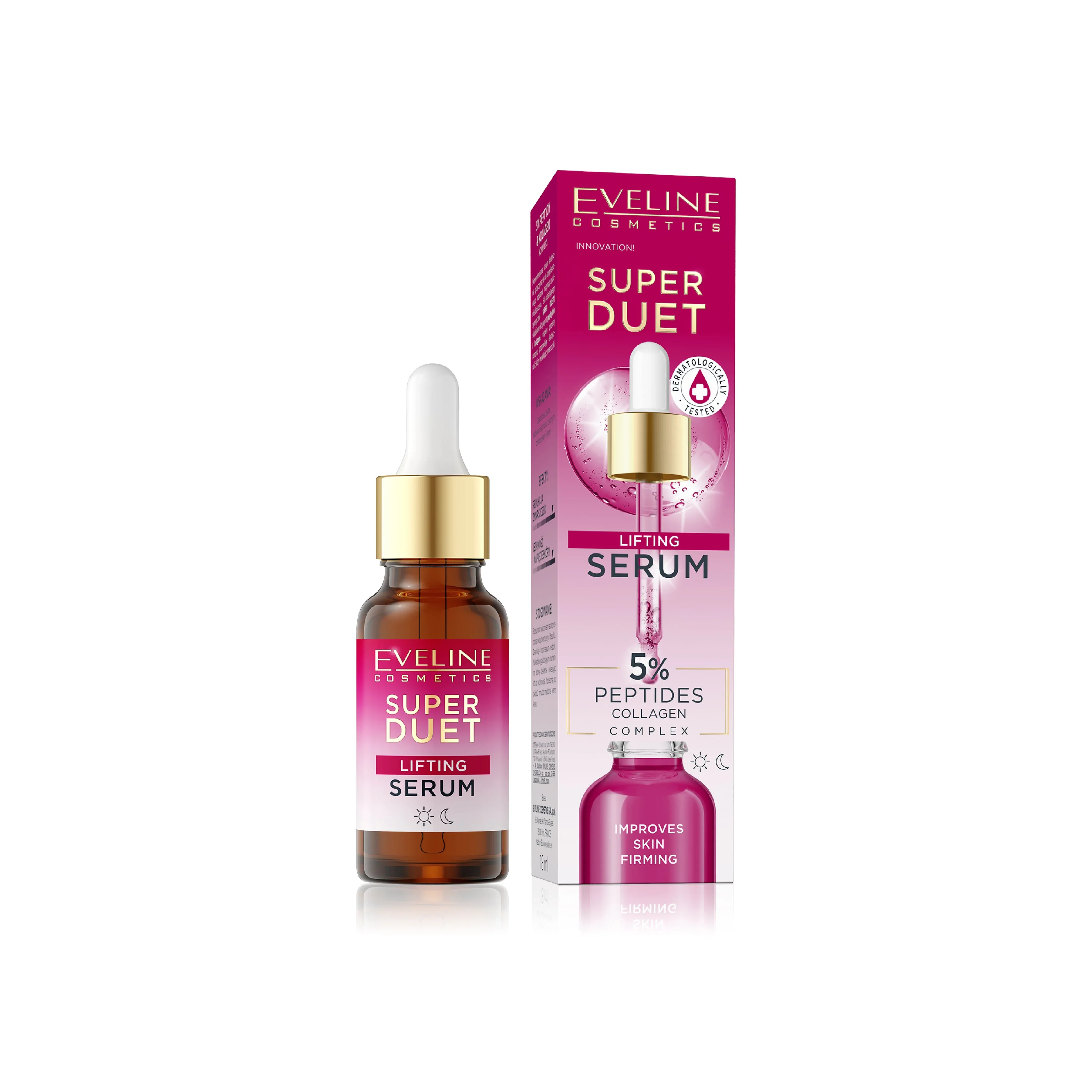 EVELINE SUPER DUET LIFTING SERUM 5% PEPTIDES 18M