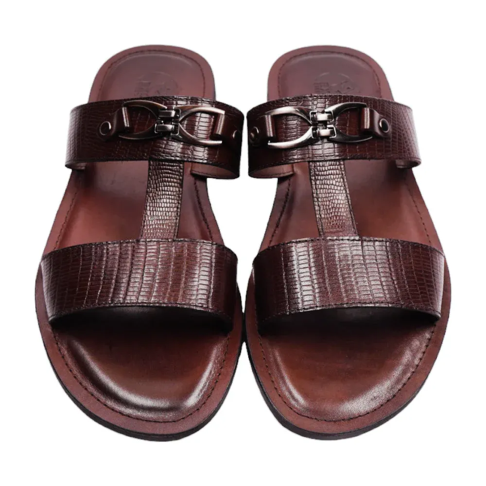 EXCELLENT MEN SLIDER JM12-1P9 BRN IR 41