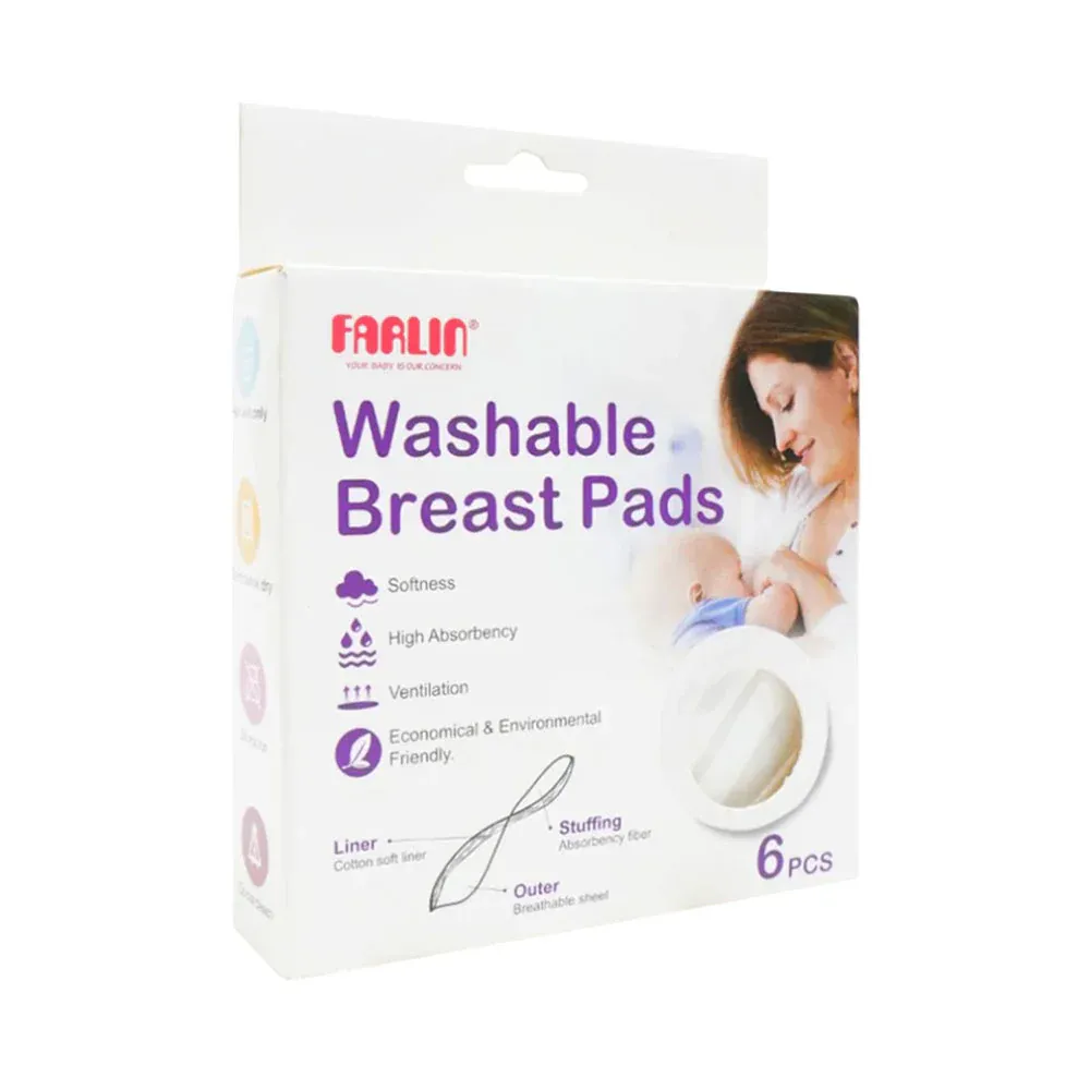 FARLIN BABY WASHABLE BREAST PADS 6PCS BF-632