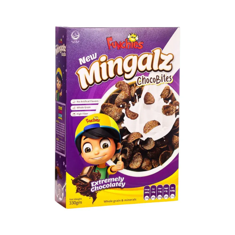 FUNCHIES PURPLE MINGALZ CEREAL CHOCOBITES 330 GM