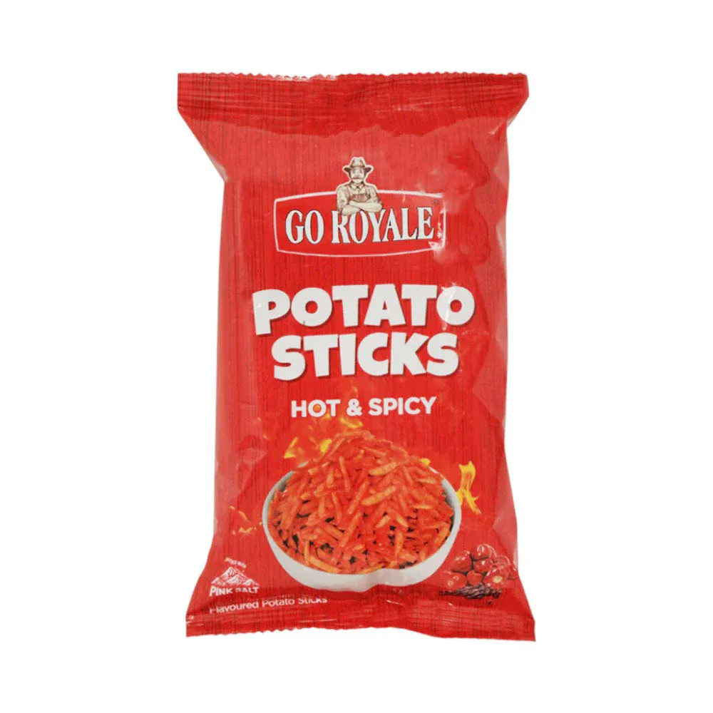 GO ROYALE POTATO STICKS HOT &SPICY 28 GM