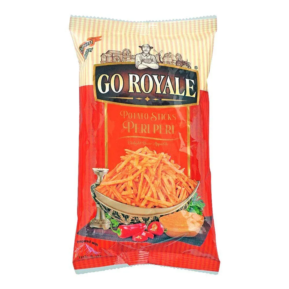 GO ROYALE POTATO STICKS PERI PERI 120 GM