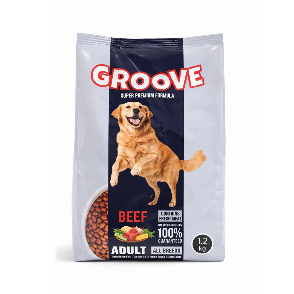 GROOVE DOG FOOD BEEF ADULT 1.2KG