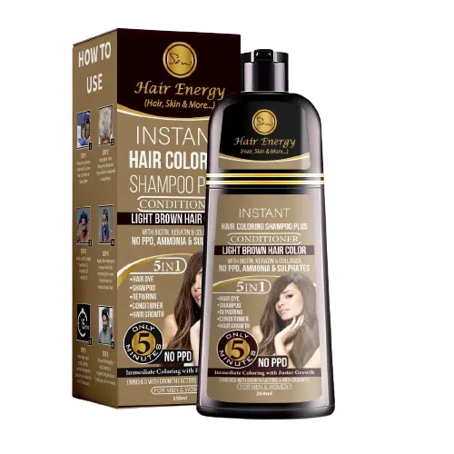 HAIR ENERGY INSTANT HAIR COLORING SHAMPOO + CONDITIONER (LIG