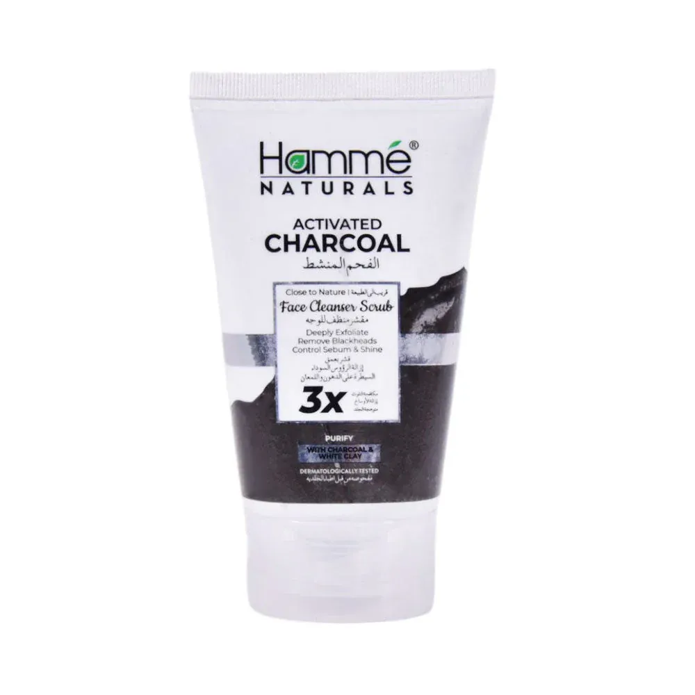 HAMME NATURALS FACE WASH CHARCOAL CLEANSING SCRUB