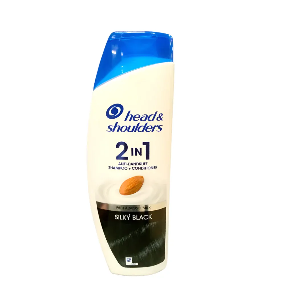 HEAD & SHOULDERS SHAMPOO 2IN1 SILKY BLACK 360 ML