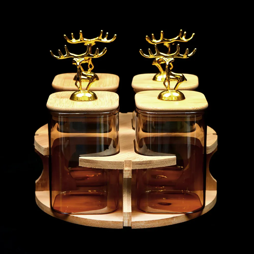 JAR SET 4PC BOROSILICATE Q2255-3H