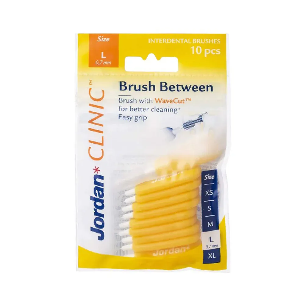 JORDAN CLINIC BRUSH BETWEEN 10PCS LARGE