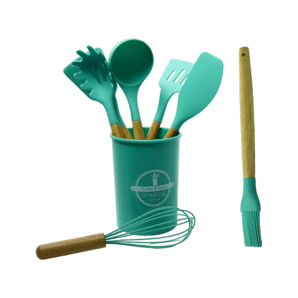 KITCHEN SPOON SET 12PC SILICON 50458