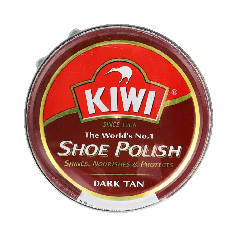 KIWI SHOE POLISH DARK TAN TIN 90 ML