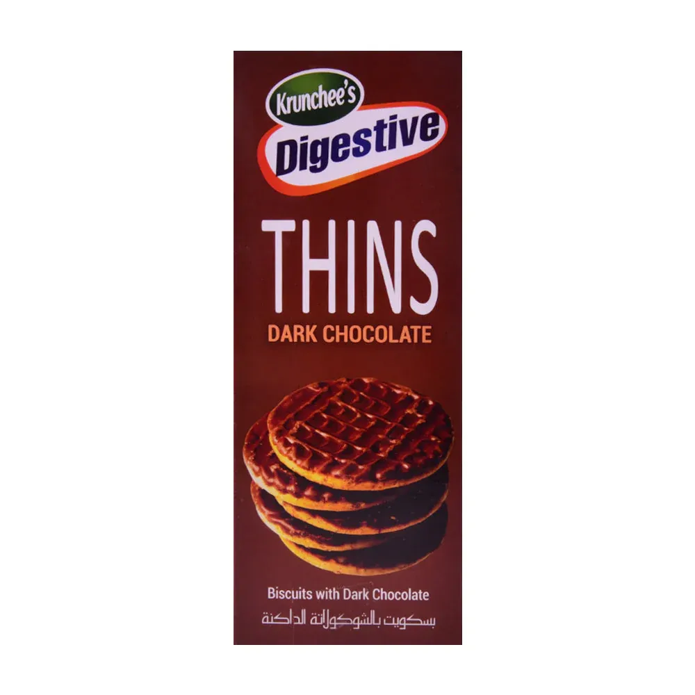 KRUNCHEES COATED DIGESTIVE DARK CHOCOLATE 120 GM