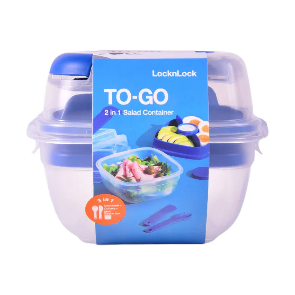 LOCK & LOCK TO GO SALADBOX 3 IN 1 POKE AND KNIFE LLHSM8440TL