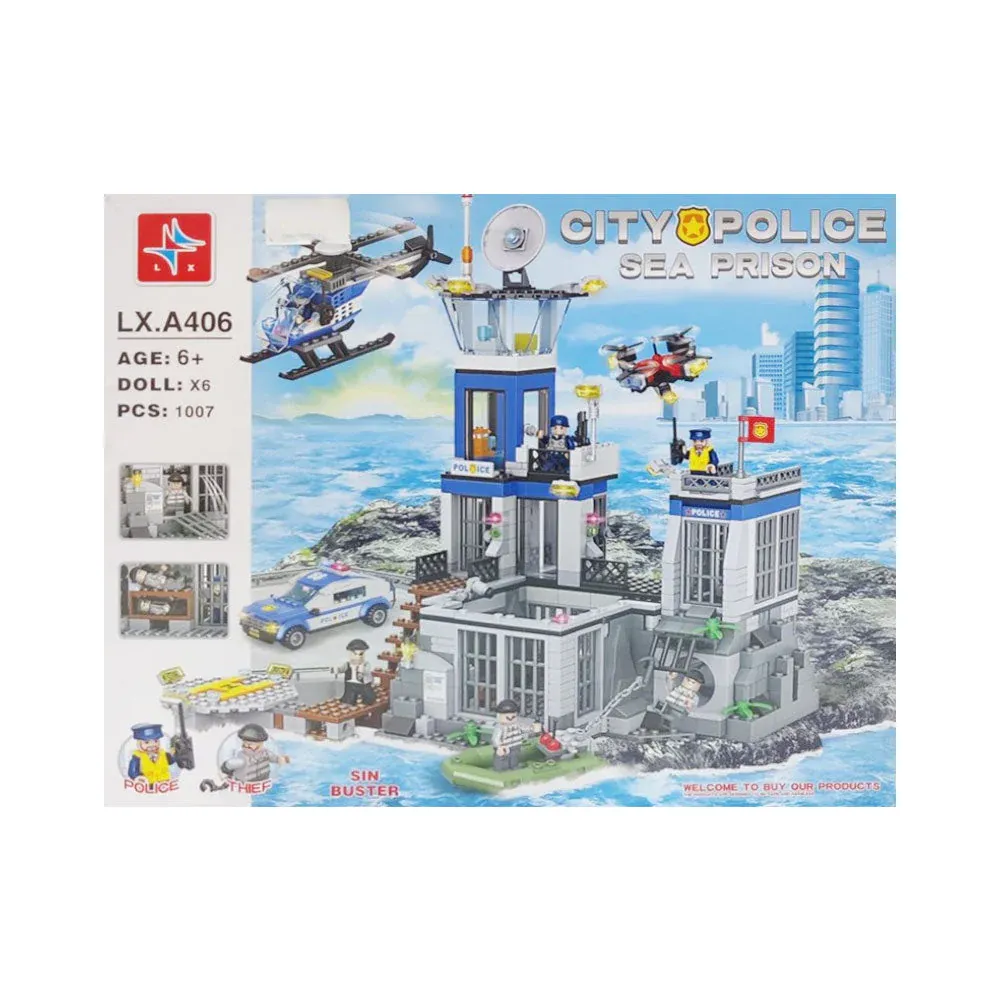 LX-A406 CITY SEA PRISON BLOCKS 1007PCS