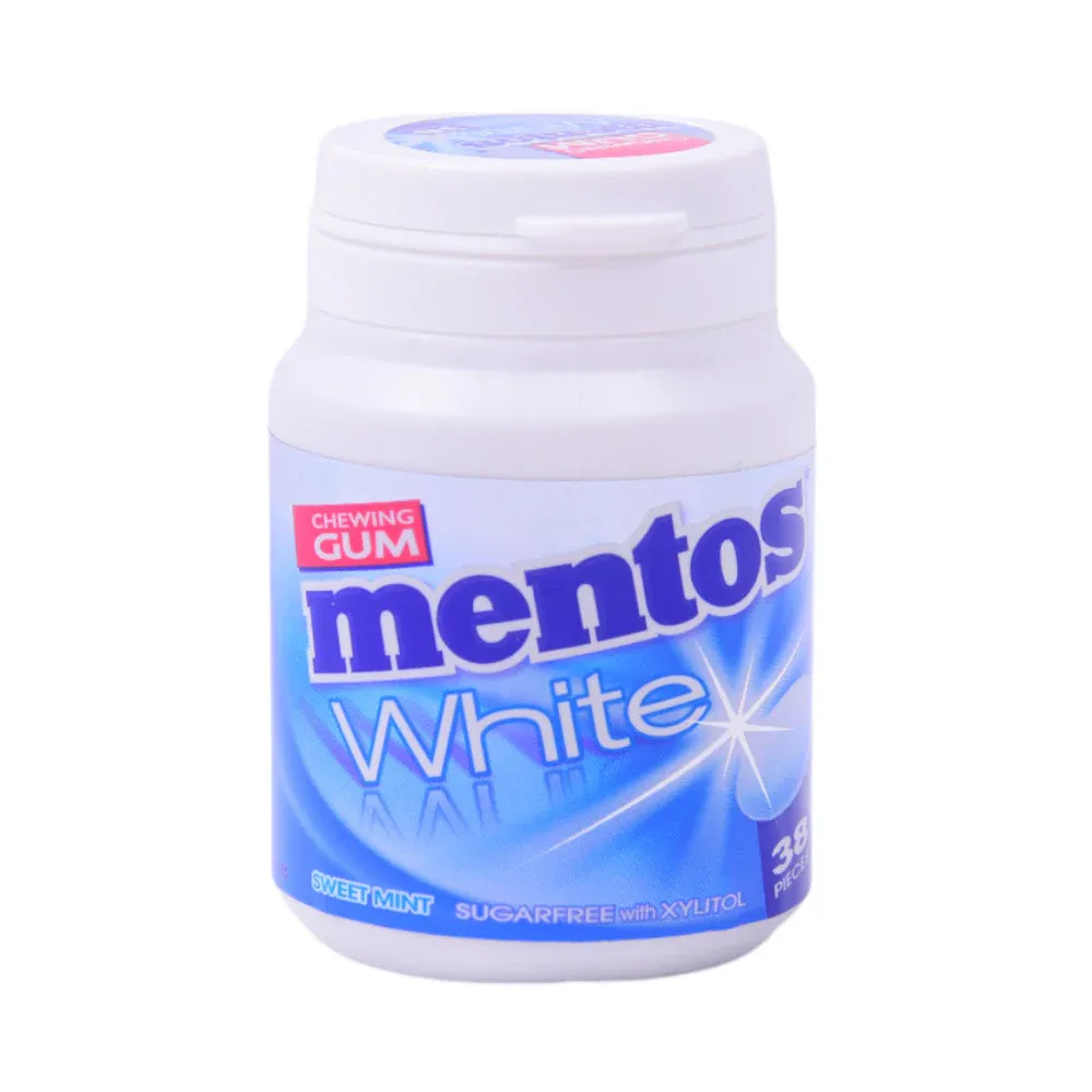 MENTOS CHEWING GUM SUAGR FREE WHITE SWEET MINT 54 GM