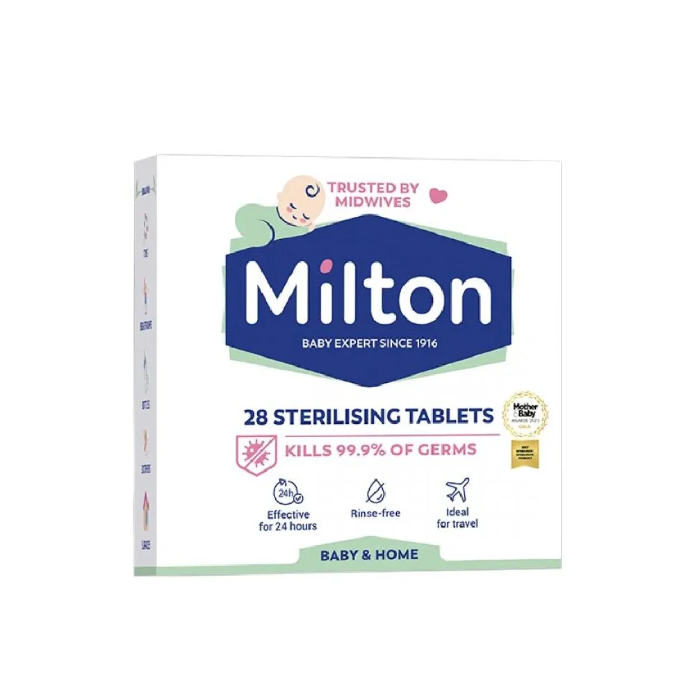 MILTON STERILISING TABLETS BABY & HOME 28PC BOX 112 GM