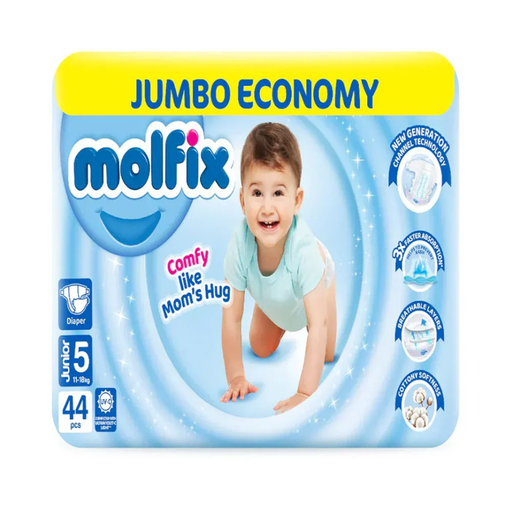 MOLFIX DIAPERS JUNIOR NO5 11-18KG 44 PCS