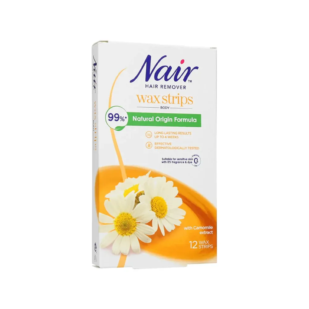 NAIR FACIAL WAX STRIPS SOOTHING CAMOMILE 12S
