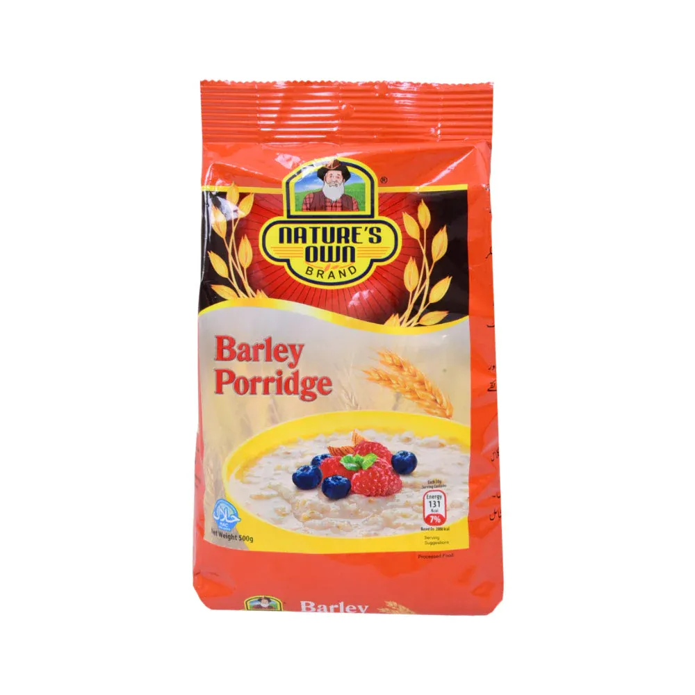 NATURES OWN CEREAL BARLEY PORRIDGE POUCH 500 GM
