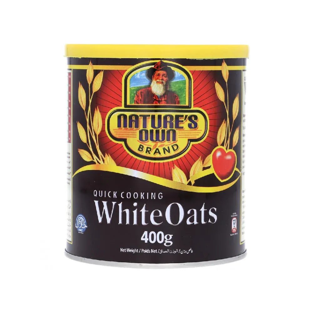 NATURES OWN CEREAL WHITE OAT TIN 400 GM